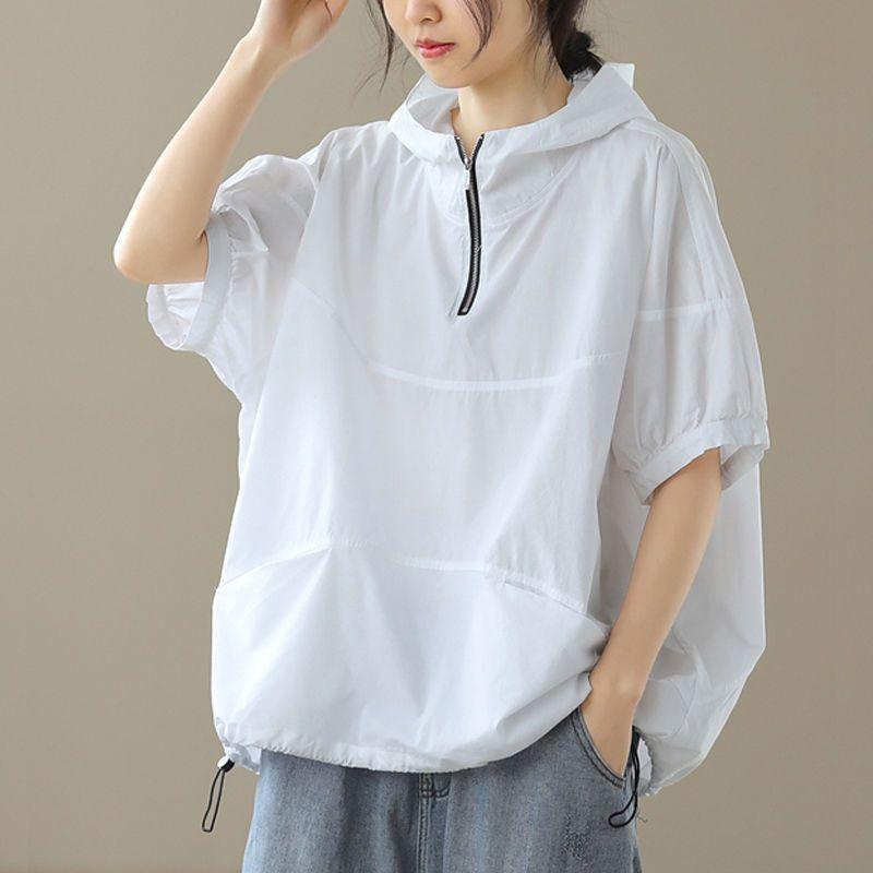 Летняя новинка Art большого размера, свободная повседневная футболка с короткими рукавами на молнии, солнцезащитные топы больших размеров XXXL белый
Летняя новинка Art большого размера, свободная повседневная футболка с короткими рукавами на молнии, солнцезащитные топы больших размеров XXXL белый