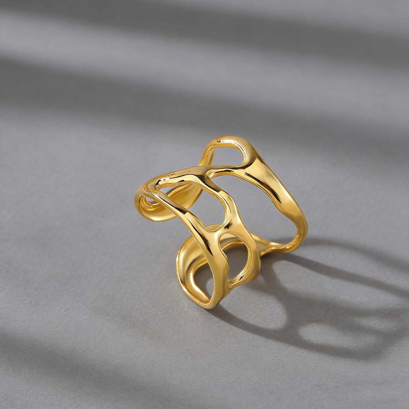Stainless Steel Metal Lava Rings for Women Girls Fashion Gold Color Hollow Wide Adjustable Finger Rings Y2K Jewelry 2026 Trend
Stainless Steel Metal Lava Rings for Women Girls Fashion Gold Color Hollow Wide Adjustable Finger Rings Y2K Jewelry 2026 Trend