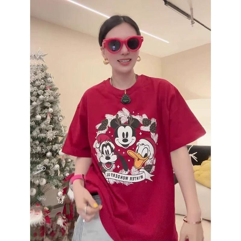MINISO Disney Праздничная футболка Женская мужская С коротким рукавом Топы 2025 Зима Рождество Графические футболки Красный Микки Минни Персонажи Счастливый S
MINISO Disney Праздничная футболка Женская мужская С коротким рукавом Топы 2025 Зима Рождество Графические футболки Красный Микки Минни Персонажи Счастливый S