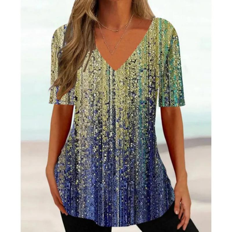 2025 Модна Ретро Етнічна Геометрична Розписна Футболка Хараджуку Жіночий Повсякденний Топ з V-подібним вирізом та короткими рукавами 4XL
2025 Модна Ретро Етнічна Геометрична Розписна Футболка Хараджуку Жіночий Повсякденний Топ з V-подібним вирізом та короткими рукавами 4XL