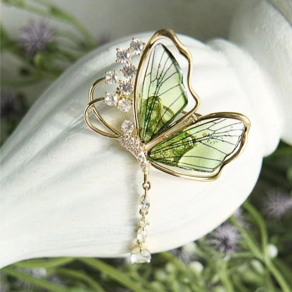 Suit Coat Collar Korean Style Pin Translucent Lapel Butterfly Fringed Brooch Women Breastpin
Suit Coat Collar Korean Style Pin Translucent Lapel Butterfly Fringed Brooch Women Breastpin