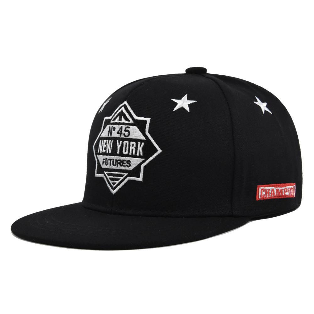 Cap Baseball Threedimensional Embroidered Hiphop Hat Flat Brim Hat Fashionable Black 45
Cap Baseball Threedimensional Embroidered Hiphop Hat Flat Brim Hat Fashionable Black 45