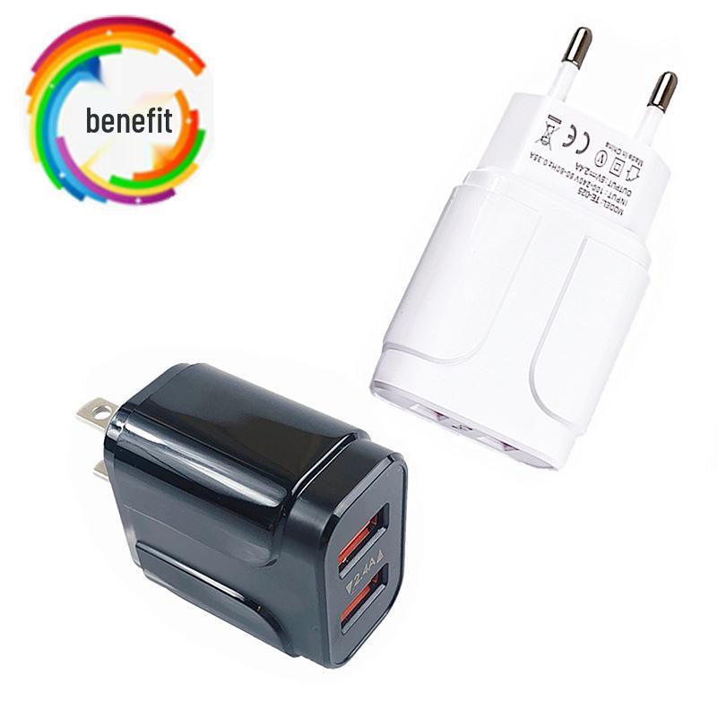 Dual-Port 5V/2.4A European Standard Travel Charger - 2 USB Mobile Adapter American Standard Black
Dual-Port 5V/2.4A European Standard Travel Charger - 2 USB Mobile Adapter American Standard Black