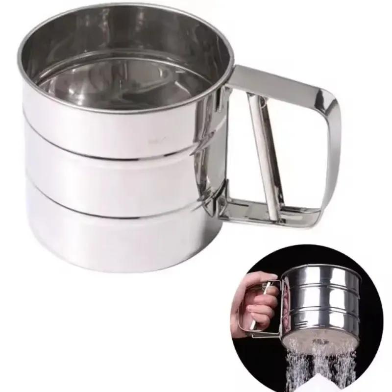 2024 Stainless Steel Flour Sieve Cup Powder Sieve Mesh Kitchen Gadget for Cakes Hand-Screened Sugar Mesh Baking Sieve Strainer for Baking H6230
2024 Stainless Steel Flour Sieve Cup Powder Sieve Mesh Kitchen Gadget for Cakes Hand-Screened Sugar Mesh Baking Sieve Strainer for Baking H6230