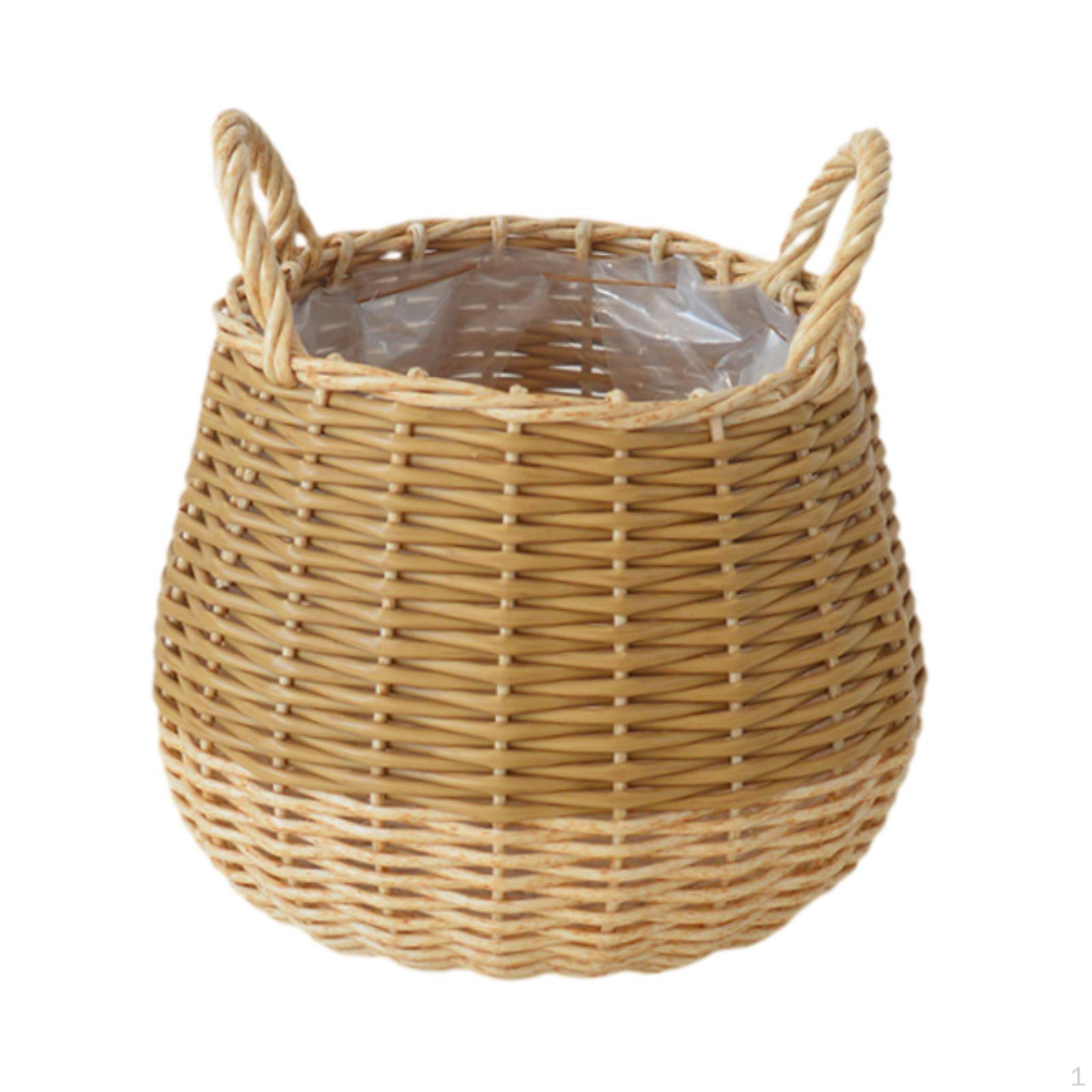 Hand-woven PP Planter Storage Basket Multifunctional Lightweight Photography Prop Portable Rustic Beige 15x17cm
Hand-woven PP Planter Storage Basket Multifunctional Lightweight Photography Prop Portable Rustic Beige 15x17cm