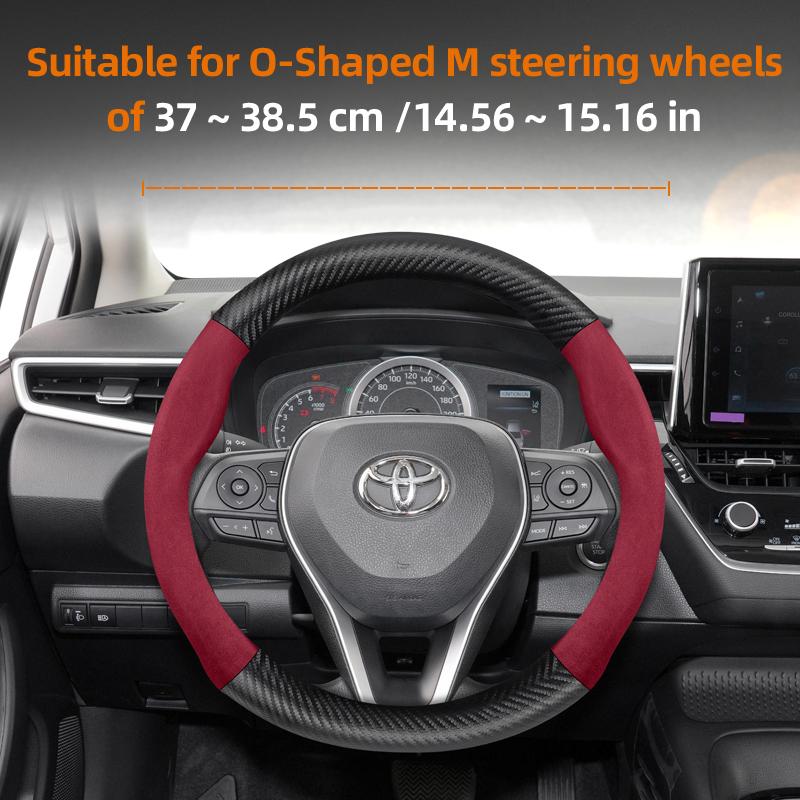 For Toyota Suede Carbon Fiber Steering Wheel Cover Fit Yaris Corolla Chr Rav4 Hilux Aygo Auris Wish Etios Touring Camry Tacoma
For Toyota Suede Carbon Fiber Steering Wheel Cover Fit Yaris Corolla Chr Rav4 Hilux Aygo Auris Wish Etios Touring Camry Tacoma