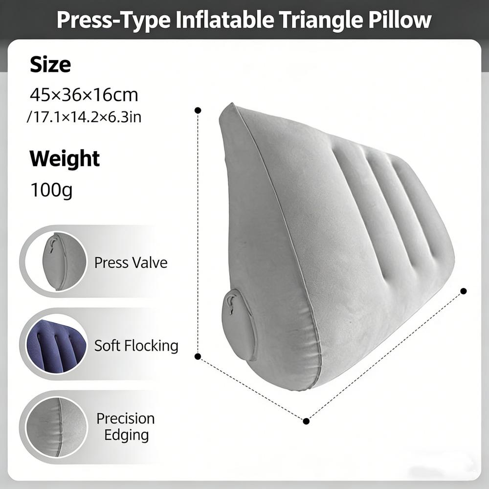 Triangular Travel Pillow Inflatable Office Neck Lumbar Support Pillow Thickened flocking Leg Rest Pillow for Air Travel See below for size descriptions серый
Triangular Travel Pillow Inflatable Office Neck Lumbar Support Pillow Thickened flocking Leg Rest Pillow for Air Travel See below for size descriptions серый