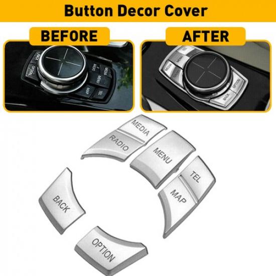 Chrome Trim Multi Media Button Decor Cover For BMW 3 1 4 5 6 Series X5 X6 iDrive
Chrome Trim Multi Media Button Decor Cover For BMW 3 1 4 5 6 Series X5 X6 iDrive