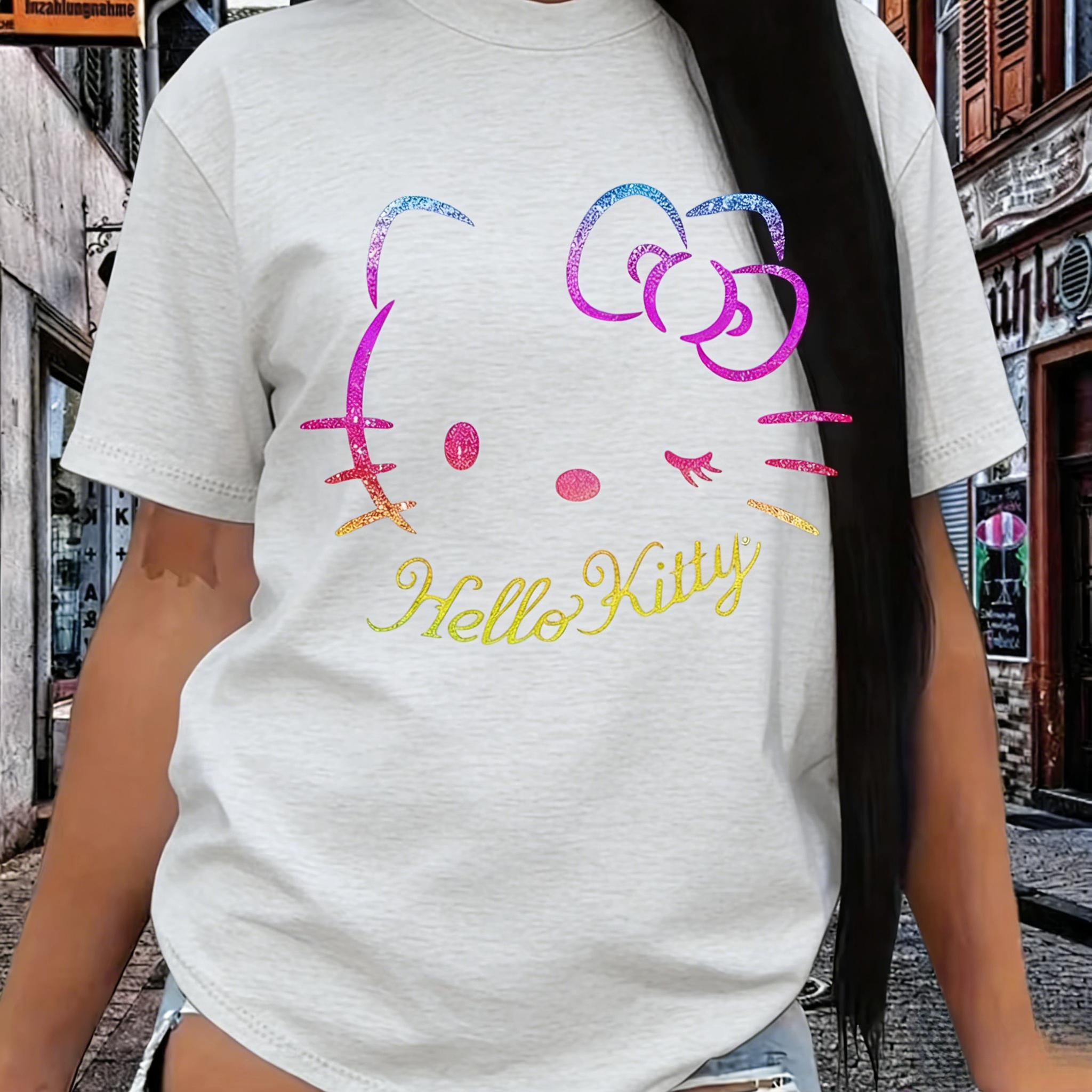 2026 новая футболка Hello Kitty из мягкого хлопка с коротким рукавом и круглым вырезом, милый принт, легкий летний топ для женщин, повседневная одежда S
2026 новая футболка Hello Kitty из мягкого хлопка с коротким рукавом и круглым вырезом, милый принт, легкий летний топ для женщин, повседневная одежда S