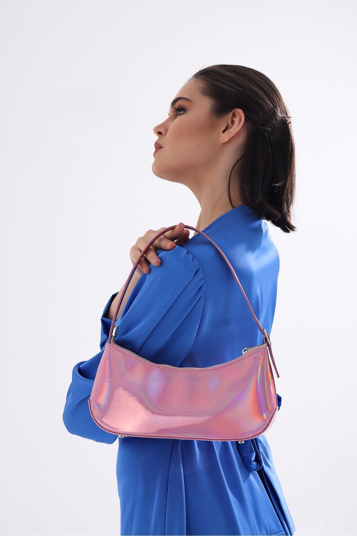 Women s Stylish and Useful Shoulder bag Women s Pink Plain Pattern Hologram Faux Leather Baguette Shoulder Bag
Women s Stylish and Useful Shoulder bag Women s Pink Plain Pattern Hologram Faux Leather Baguette Shoulder Bag