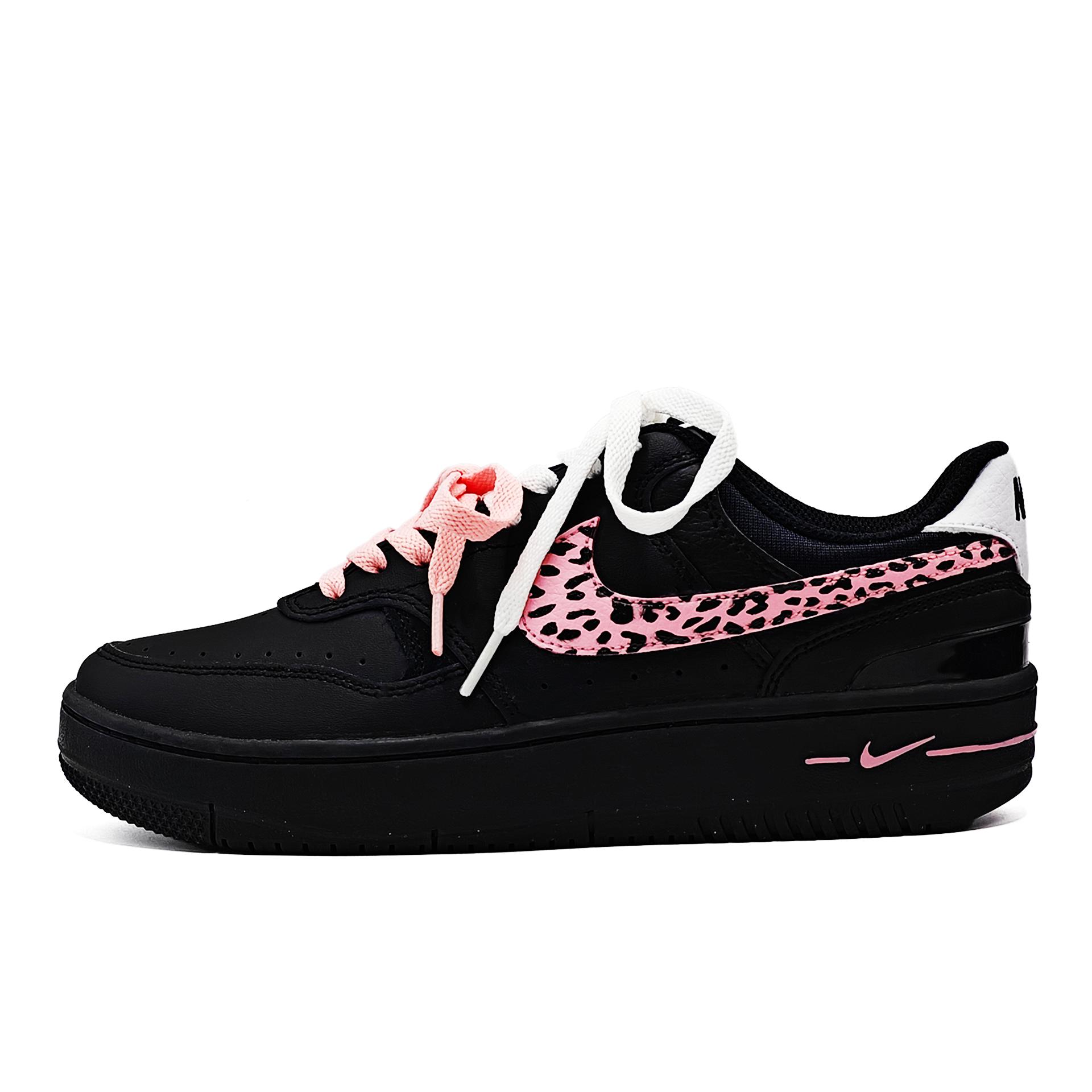 Nike Gamma Force Pink Undertone Leopard Print Leather Height Increasing Low top Skateboard Shoes Unisex Black Pink FQ6476-010(Team604-) 44
Nike Gamma Force Pink Undertone Leopard Print Leather Height Increasing Low top Skateboard Shoes Unisex Black Pink FQ6476-010(Team604-) 44
