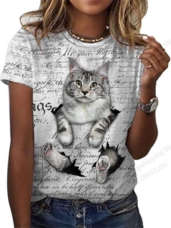 Tshirt Cartoon Lovely Animal Cat Pretty 3d Print T-shirt Women Fashion Short Sleeve Casual Oversized Tops Tees Female Clothing XL
Tshirt Cartoon Lovely Animal Cat Pretty 3d Print T-shirt Women Fashion Short Sleeve Casual Oversized Tops Tees Female Clothing XL