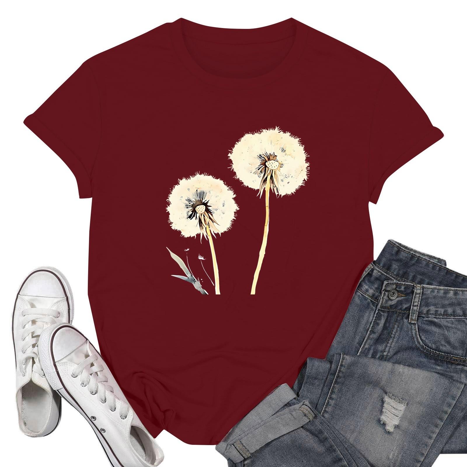 Женские модные повседневные пуловеры с короткими рукавами и круглым вырезом с принтом L винный
Женские модные повседневные пуловеры с короткими рукавами и круглым вырезом с принтом L винный