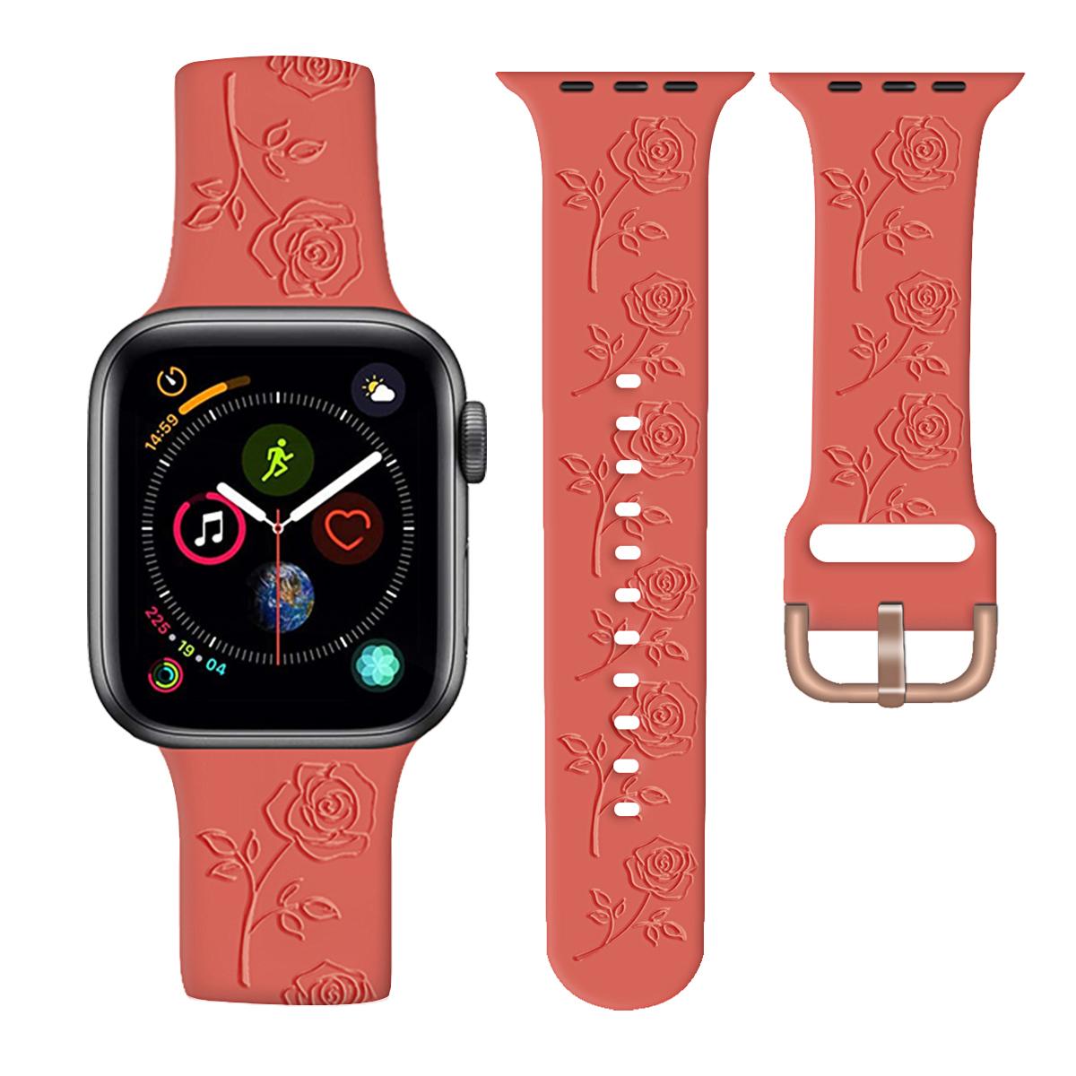 For Apple Watch Series 10 42mm/9 8 7 41mm/SE (2023) SE (2022) SE 6 5 4 40mm/3 2 1 38mm Strap Rose Silicone Watch Band Starlight
For Apple Watch Series 10 42mm/9 8 7 41mm/SE (2023) SE (2022) SE 6 5 4 40mm/3 2 1 38mm Strap Rose Silicone Watch Band Starlight