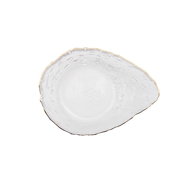 Креативная стеклянная чаша в форме капли воды, фруктовая тарелка, простая прозрачная миска для овощного салата в Пномпене, домашняя миска для завтрака и овсянки