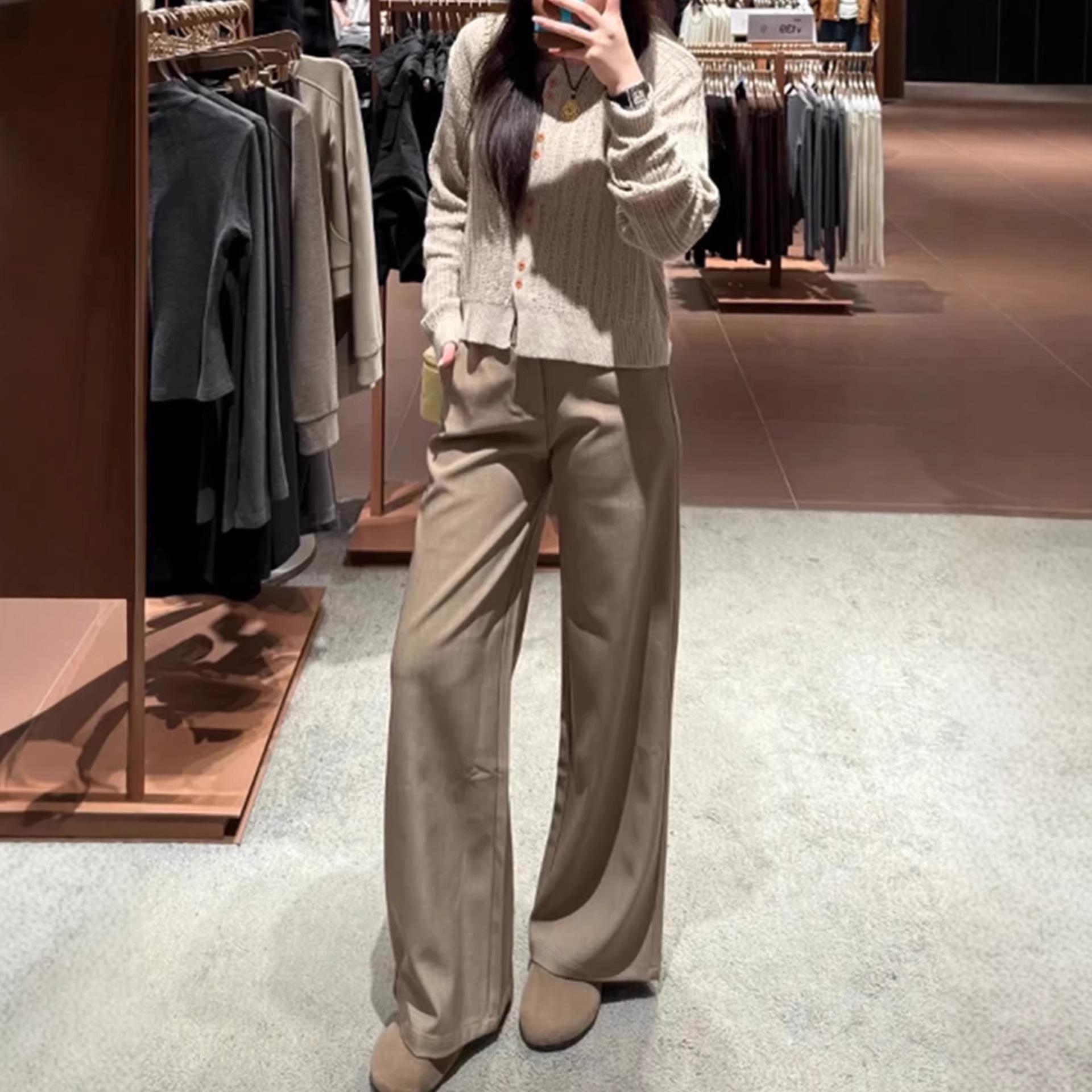 Luxury Old Money Style Khaki Wide-Leg Trousers - Plus Size Coffee Color, High-Waisted, Loose Fit, New for Spring XL темного кольору хакі
Luxury Old Money Style Khaki Wide-Leg Trousers - Plus Size Coffee Color, High-Waisted, Loose Fit, New for Spring XL темного кольору хакі