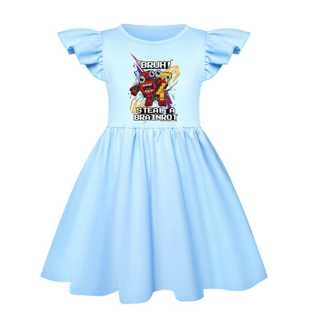 5227 Kids Girls Steal a Brainrot 67 Six Seven Printed Ruffle Short Sleeves Casual Dress 150cm
5227 Kids Girls Steal a Brainrot 67 Six Seven Printed Ruffle Short Sleeves Casual Dress 150cm