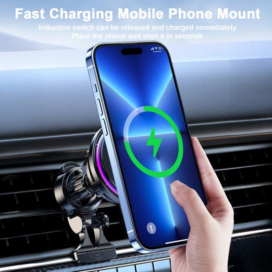 Magnetic Car Mount Charger 360-Degree Rotation Easy to Install Car Air Vent Wireless Charging Fast Charger Phone Holder чорний
Magnetic Car Mount Charger 360-Degree Rotation Easy to Install Car Air Vent Wireless Charging Fast Charger Phone Holder чорний