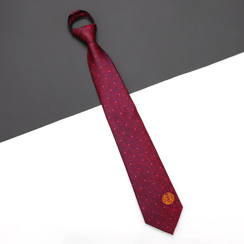 Groom S Red Zipper-Style Tie, Men S And Women S Business Formal Marriage, Korean Version Of Lazy, No Striped Tie
Groom S Red Zipper-Style Tie, Men S And Women S Business Formal Marriage, Korean Version Of Lazy, No Striped Tie
