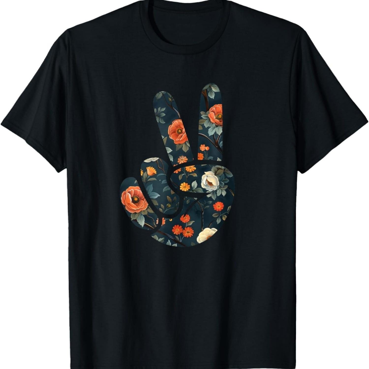 Elegant Silhouette Wildflowers Floral Peace Sign Hand T-Shirt(72) XXXXXL чорний
Elegant Silhouette Wildflowers Floral Peace Sign Hand T-Shirt(72) XXXXXL чорний