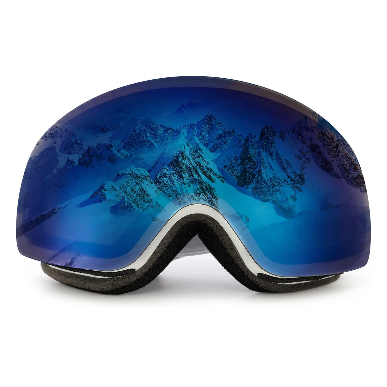 Очки Rongbenyuan с двойными сферическими линзами REVO UV400 OTG Очки Шлем Широкое поле обзора Регулируемые для и Унисекс Линзы для лыж/снега/сноуборда,