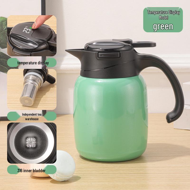 Quick-Open Smart Stewing Teapot, 316 Stainless Steel, Large Capacity, Tea & Water Separation, Heat Preservation. 1100ml
Quick-Open Smart Stewing Teapot, 316 Stainless Steel, Large Capacity, Tea & Water Separation, Heat Preservation. 1100ml