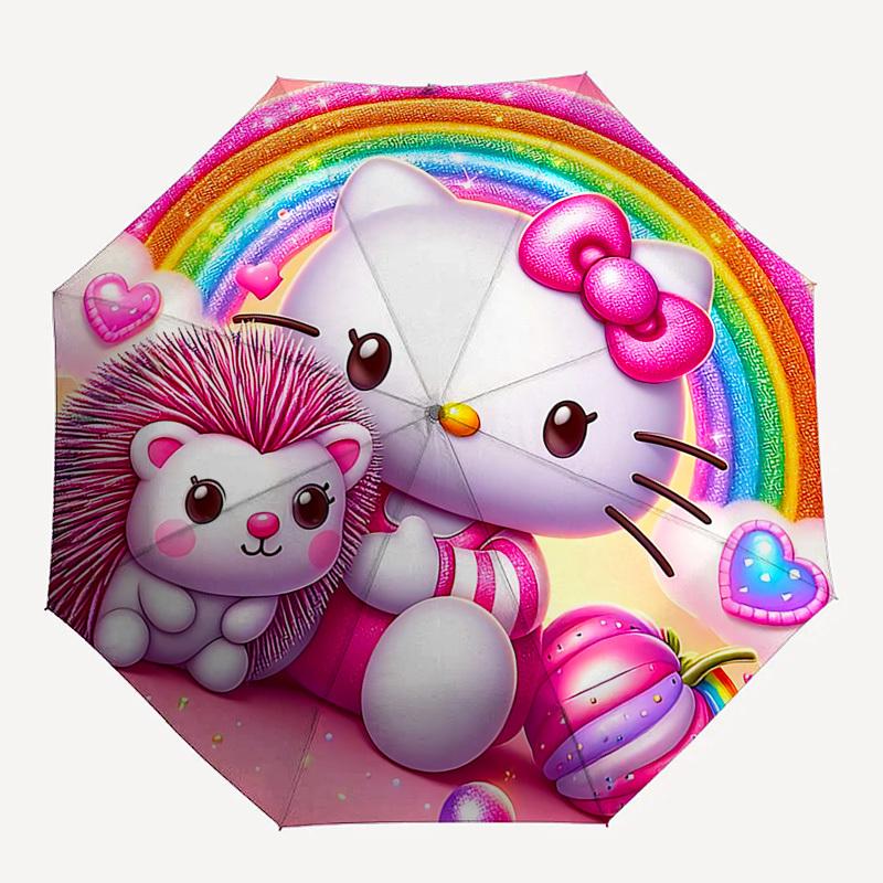 1pc Hello Kitty Hedgehog umbrella automatic open/close, 8-Rib Durable Frame, Compact Folding Design, Ideal Birthday/Holiday Gift e1167A
1pc Hello Kitty Hedgehog umbrella automatic open/close, 8-Rib Durable Frame, Compact Folding Design, Ideal Birthday/Holiday Gift e1167A