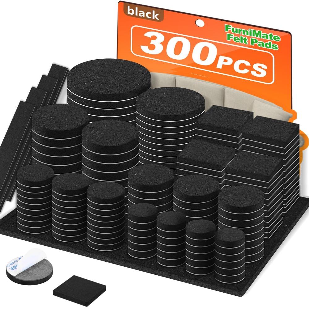 136/300 шт. Различные размеры Войлочные мебельные накладки Защита пола от царапин Мебельные накладки Ножки стула Black 300 pcs
136/300 шт. Различные размеры Войлочные мебельные накладки Защита пола от царапин Мебельные накладки Ножки стула Black 300 pcs