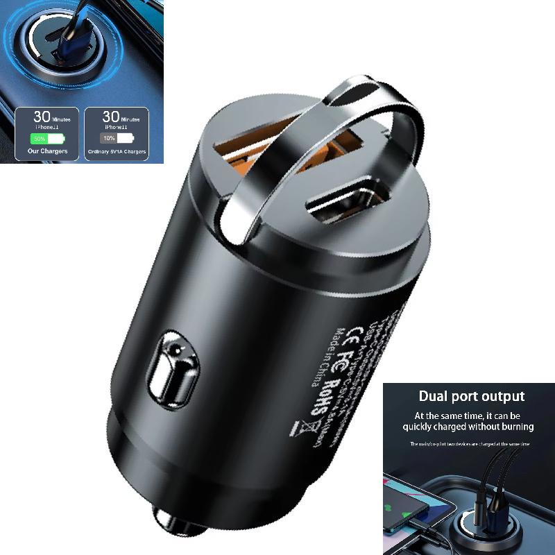 Міні-автомобільний зарядний пристрій 200 Вт USB PD адаптер прикурювача Прихований зарядний пристрій для мобільного телефону 100 Вт 12-24 В
Міні-автомобільний зарядний пристрій 200 Вт USB PD адаптер прикурювача Прихований зарядний пристрій для мобільного телефону 100 Вт 12-24 В