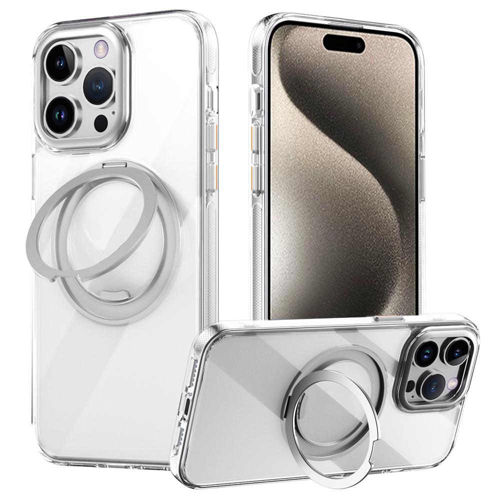 For iPhone 15 Pro Max Magnetic Case Rotating Gear Pivot Kickstand PC+TPU Phone Back Cover Transparent
For iPhone 15 Pro Max Magnetic Case Rotating Gear Pivot Kickstand PC+TPU Phone Back Cover Transparent