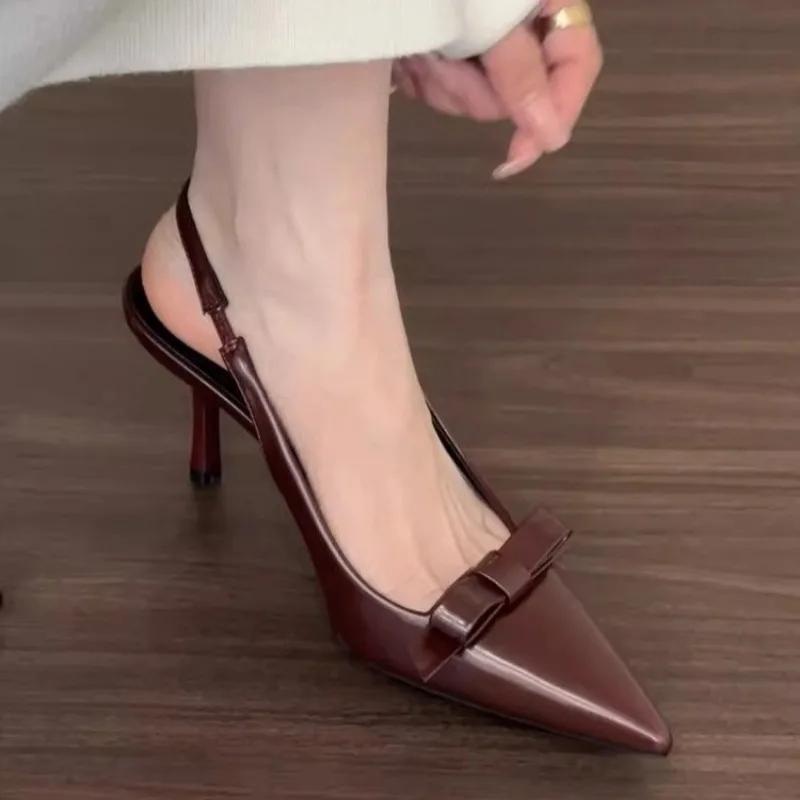 Pure Color Pointy High Heels Women s Summer New Retro Bow Thin Heels Back Empty Sandals Fashion Sexy Party Women s Shoes 39 абрикосовий
Pure Color Pointy High Heels Women s Summer New Retro Bow Thin Heels Back Empty Sandals Fashion Sexy Party Women s Shoes 39 абрикосовий