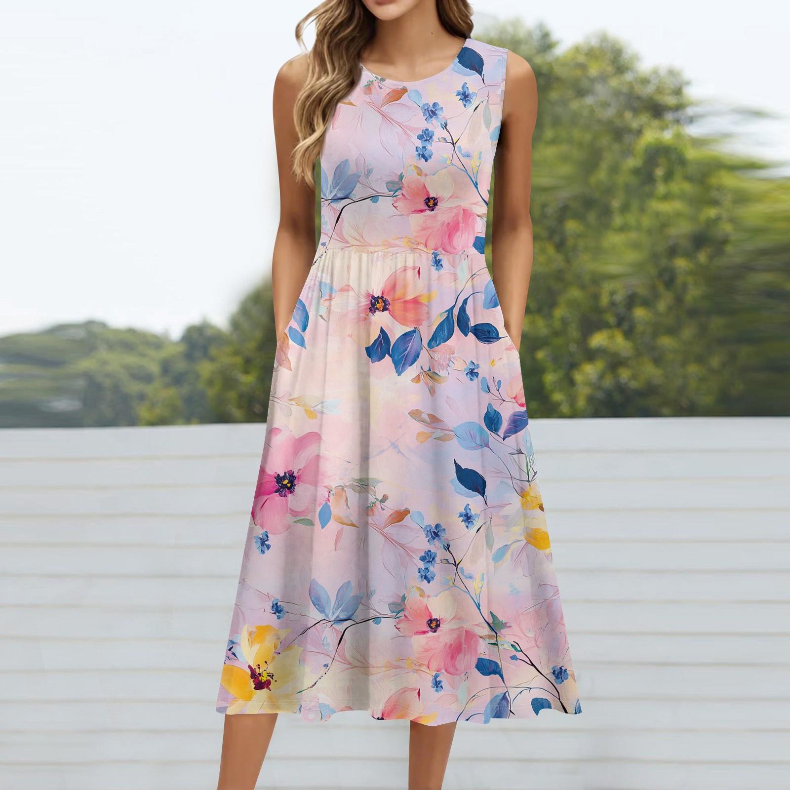 Женское модное платье средней длины с круглым вырезом и принтом без рукавов XL
Женское модное платье средней длины с круглым вырезом и принтом без рукавов XL