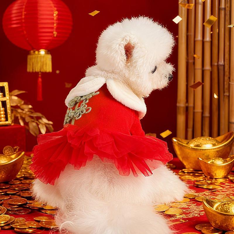 Pet Spring and Autumn Small Dog Puppy Dog Cat Warm Comfortable Blessing New Year s Dress xs-bust size 30, length 20cm, about 1.0-1.5kg
Pet Spring and Autumn Small Dog Puppy Dog Cat Warm Comfortable Blessing New Year s Dress xs-bust size 30, length 20cm, about 1.0-1.5kg