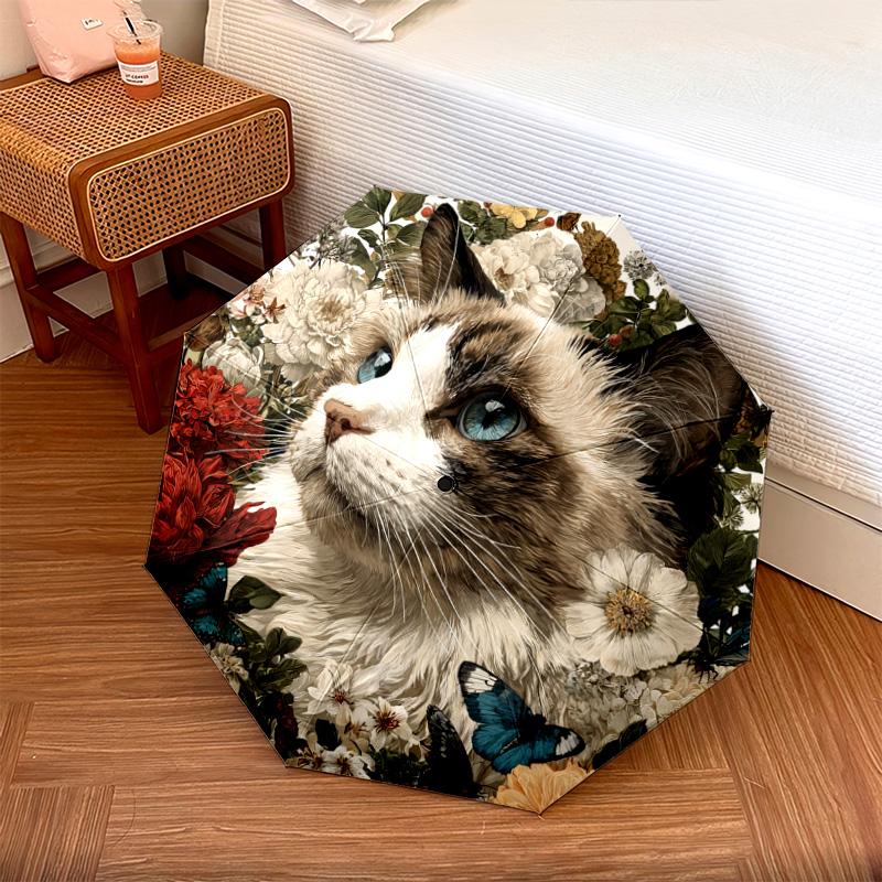 1 PC Automatic Folding Umbrella - Cat in Flowers Pattern, Portable & Foldable Design with 8 Ribs, Christmas Birthday Gifts
1 PC Automatic Folding Umbrella - Cat in Flowers Pattern, Portable & Foldable Design with 8 Ribs, Christmas Birthday Gifts