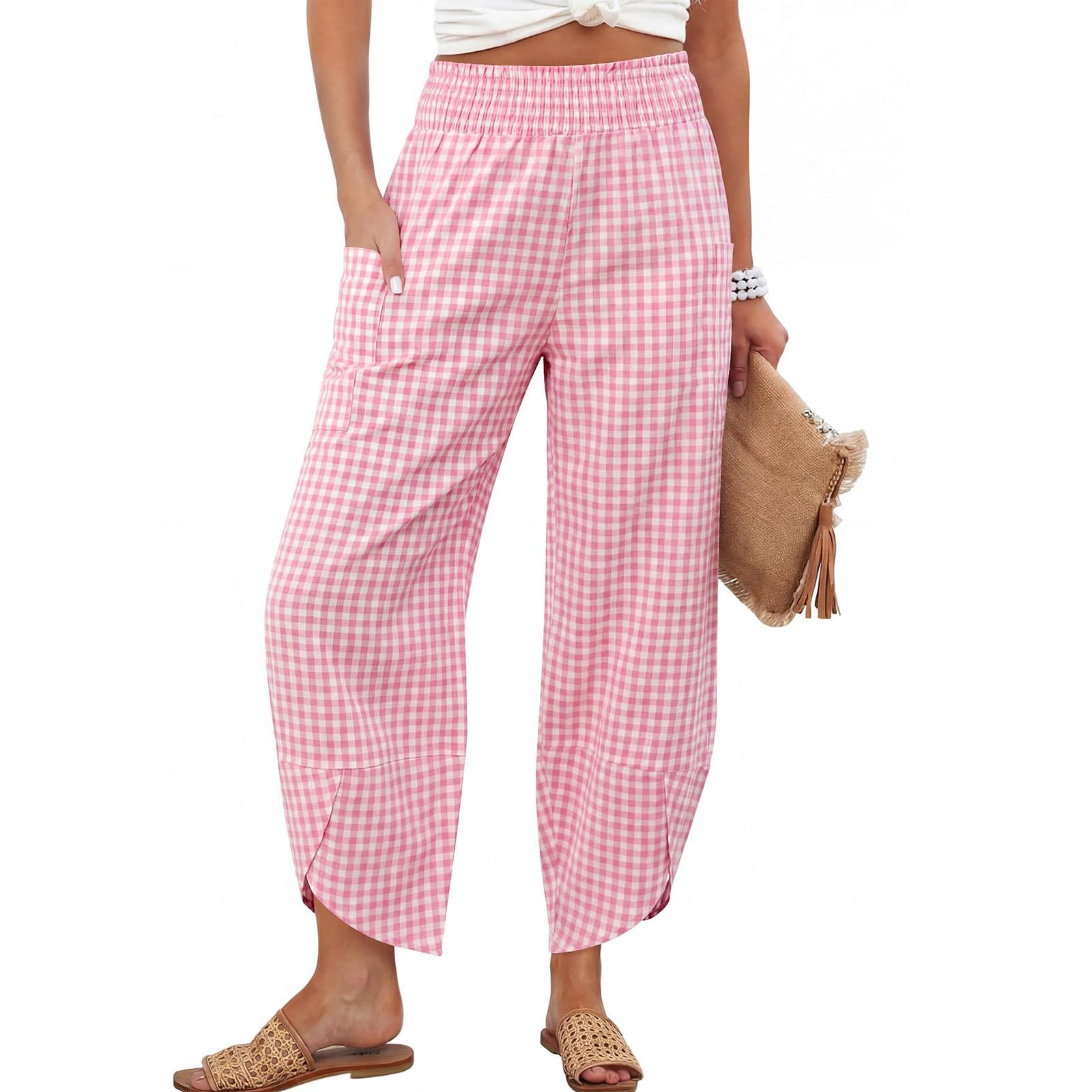 Women’s Print Wide Leg Pants High Waist Elastic Waistband Loose Fit Casual Trousers with Pockets Lightweight Fabric L рожевий
Women’s Print Wide Leg Pants High Waist Elastic Waistband Loose Fit Casual Trousers with Pockets Lightweight Fabric L рожевий