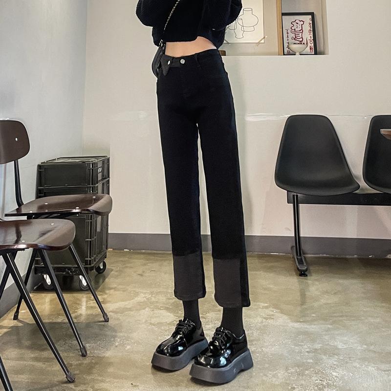 Женские джинсы Весна и осень Прямые джинсы с высокой талией Черные брюки Джинсы из денима 32 чёрный
Женские джинсы Весна и осень Прямые джинсы с высокой талией Черные брюки Джинсы из денима 32 чёрный