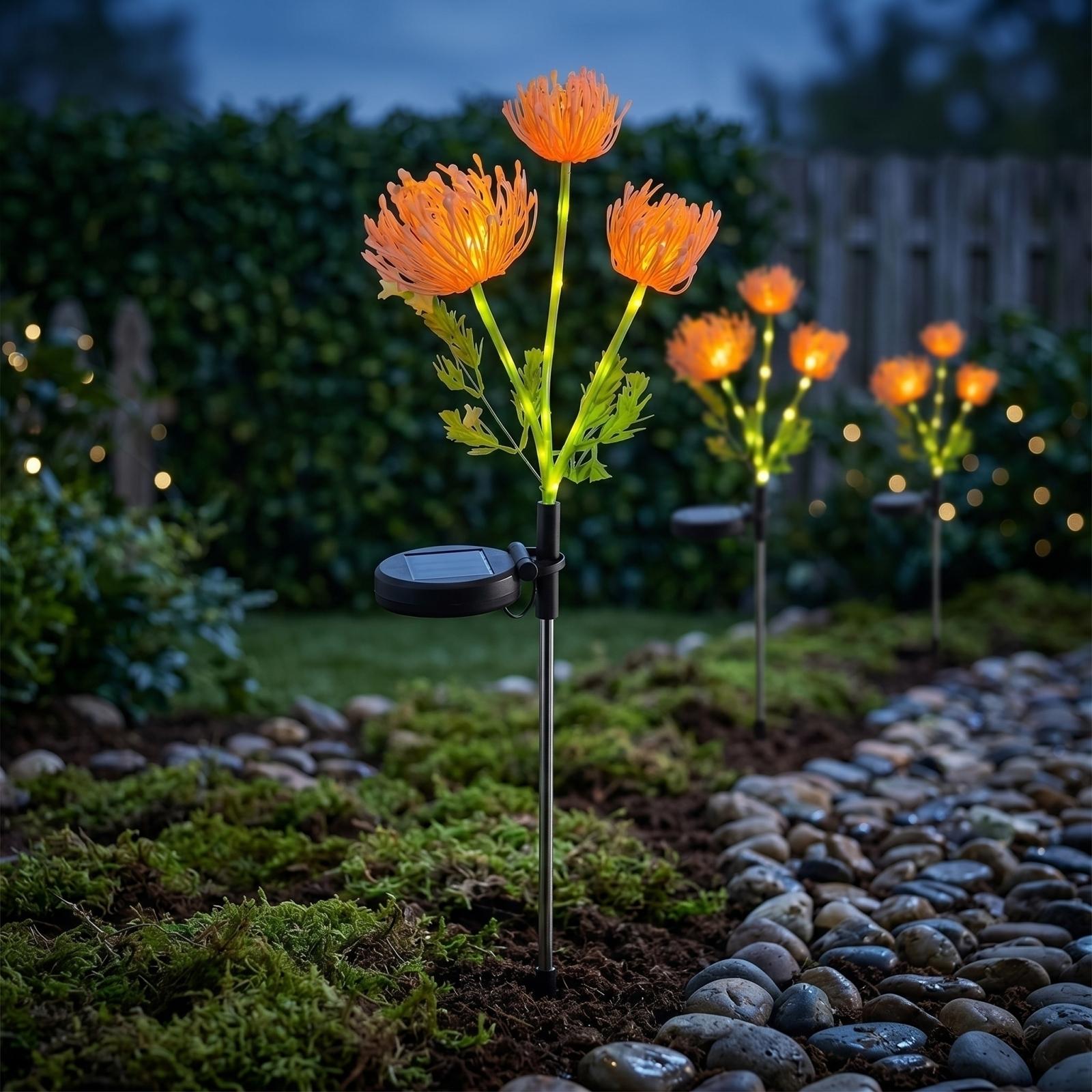Solar Powered Outdoor Artificial Flower Garden Lights with Stake for Yard Pathway Lawn Decoration Waterproof Durable one size
Solar Powered Outdoor Artificial Flower Garden Lights with Stake for Yard Pathway Lawn Decoration Waterproof Durable one size