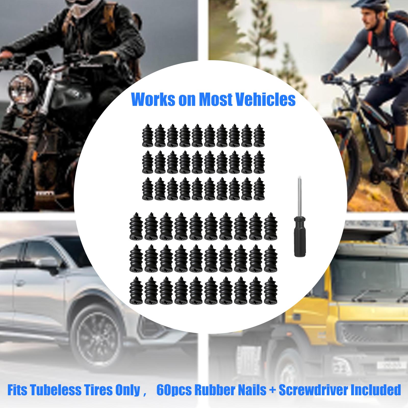 Pack of 60 Compacted Portable Tire Repair Kit Rubber Plugs Including Screwdriver for Easy Storage and Quick Fix of Flat Tires While Commuting 1
Pack of 60 Compacted Portable Tire Repair Kit Rubber Plugs Including Screwdriver for Easy Storage and Quick Fix of Flat Tires While Commuting 1