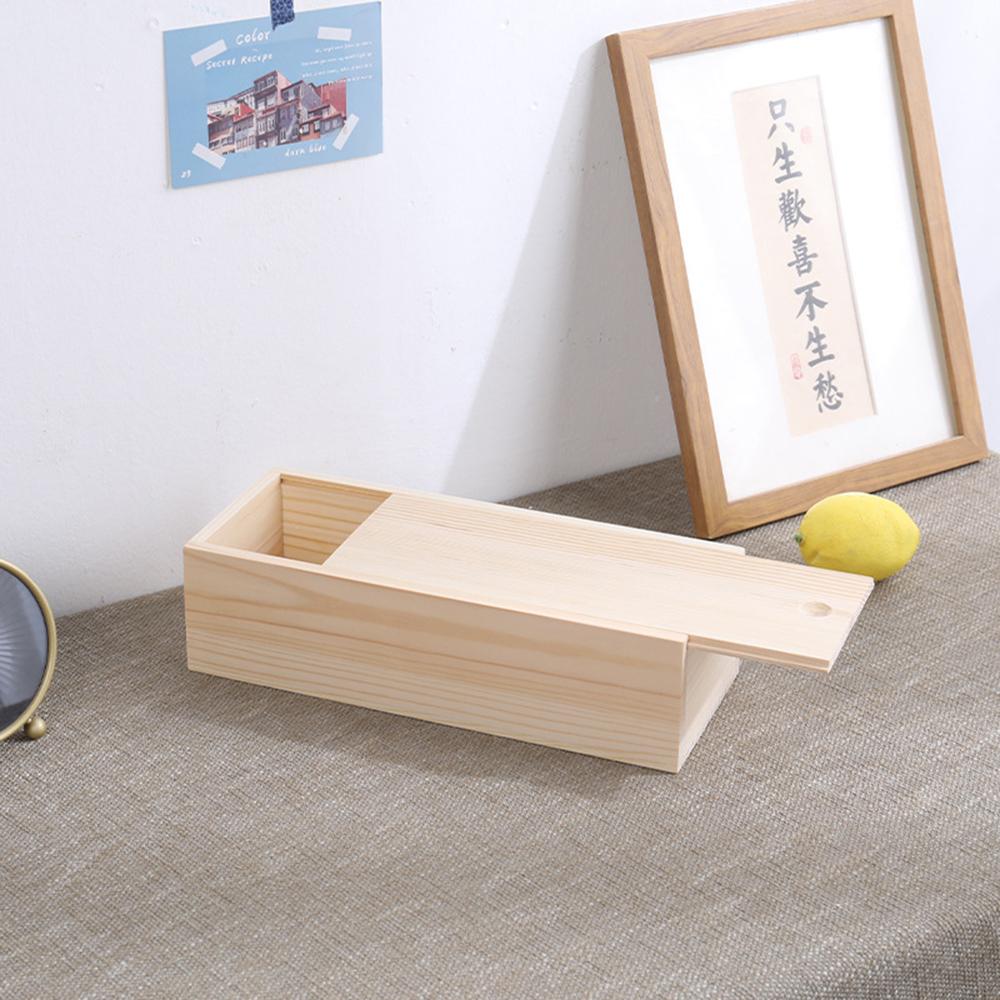 Minimalist Wooden Storage Box with Sliding Lid Rectangular Home Organizer Type A
Minimalist Wooden Storage Box with Sliding Lid Rectangular Home Organizer Type A
