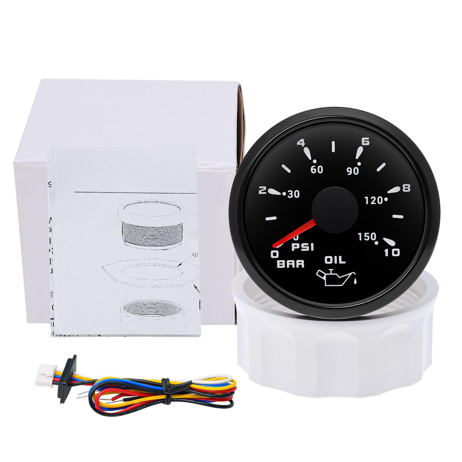 2 52MM Oil Press Gauge 0-10 Bar 0-150 PSI Oil Pressure Meter For Marine Boat Car 7 Colors Backlight Oil Press Indicator 12V 24V
2 52MM Oil Press Gauge 0-10 Bar 0-150 PSI Oil Pressure Meter For Marine Boat Car 7 Colors Backlight Oil Press Indicator 12V 24V