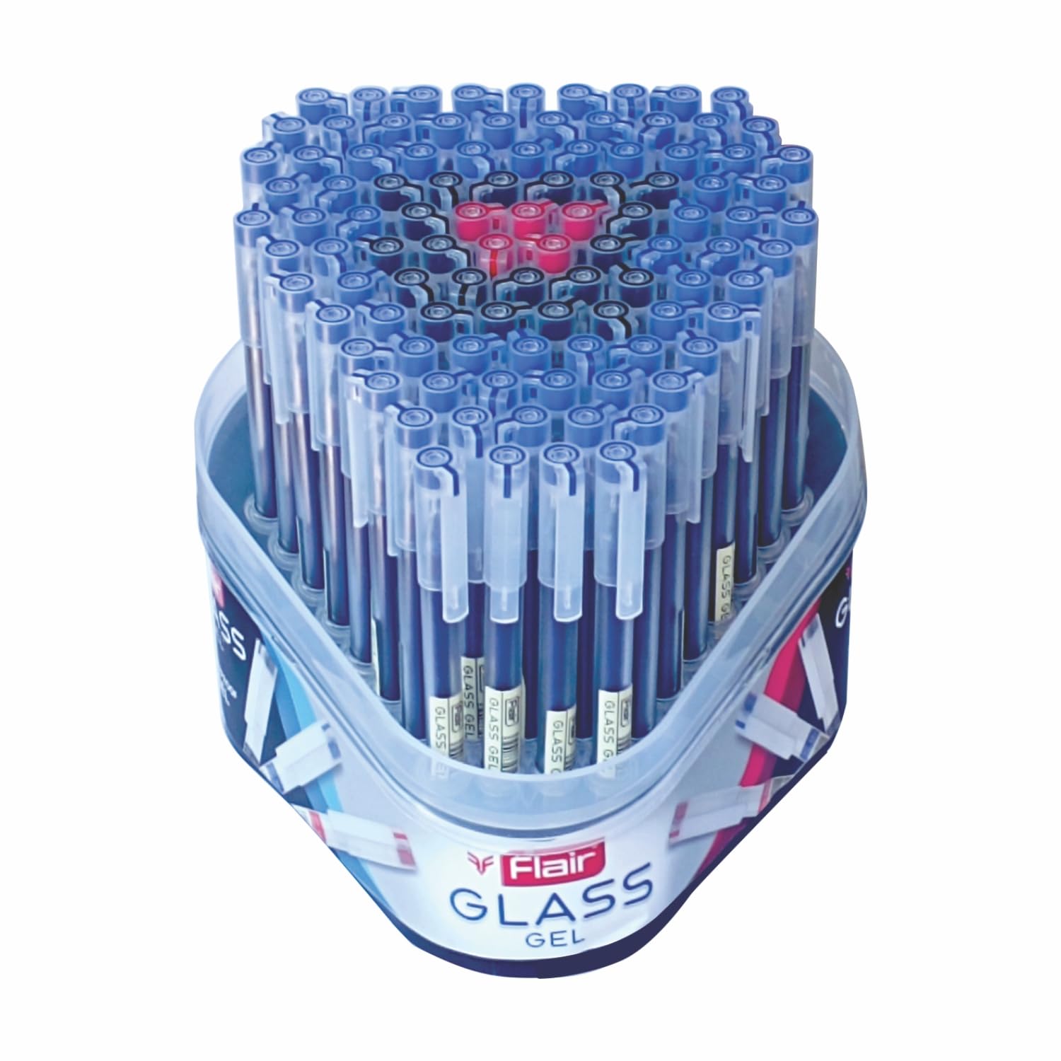 Flair Glass Gel Pen 0.6 mm Tip Multicolor Ink Set Of 100 Smooth Writing Pens For School Office And Journaling Use
Flair Glass Gel Pen 0.6 mm Tip Multicolor Ink Set Of 100 Smooth Writing Pens For School Office And Journaling Use