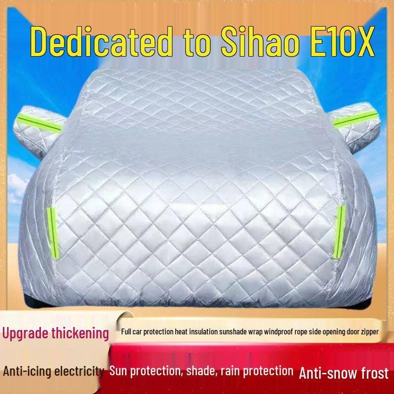 Sihao E10X Car Cover: Sun, Rain, Dust, Frost Protection with Heat Insulation Thickened Cotton Hail Protection for All Seasons
Sihao E10X Car Cover: Sun, Rain, Dust, Frost Protection with Heat Insulation Thickened Cotton Hail Protection for All Seasons