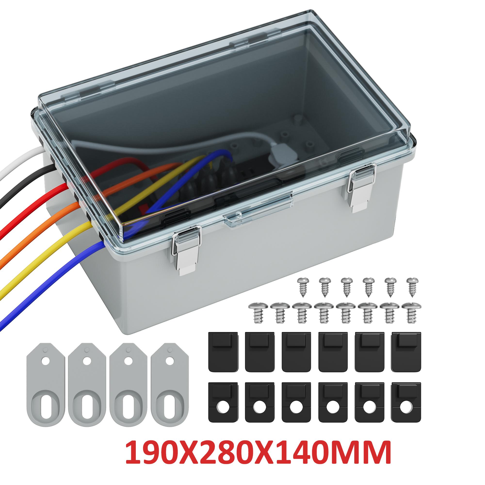 Waterproof Extension Cord Cover 11.4x7.5x5.5 Outdoor Electrical Box for Outside Weatherproof Clear Cover Enclosure for Power
Waterproof Extension Cord Cover 11.4x7.5x5.5 Outdoor Electrical Box for Outside Weatherproof Clear Cover Enclosure for Power