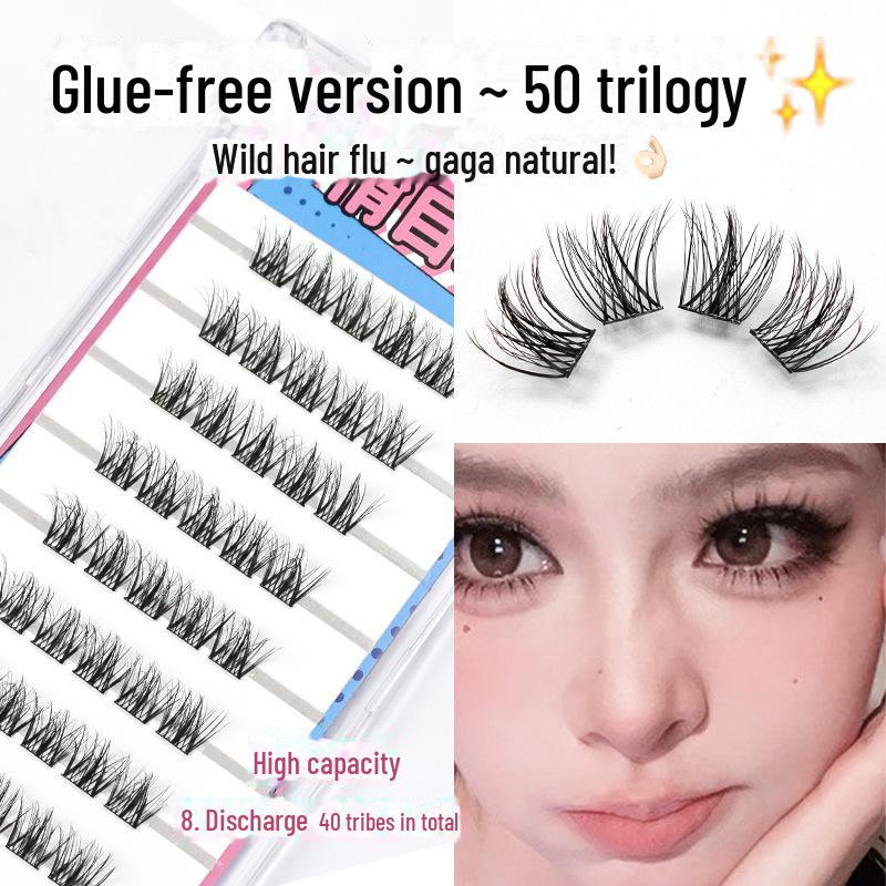 Qiaomufang No-Glue 5D Self-Adhesive Fake Eyelashes - Natural, Quick-stick, Segmented Clusters
Qiaomufang No-Glue 5D Self-Adhesive Fake Eyelashes - Natural, Quick-stick, Segmented Clusters