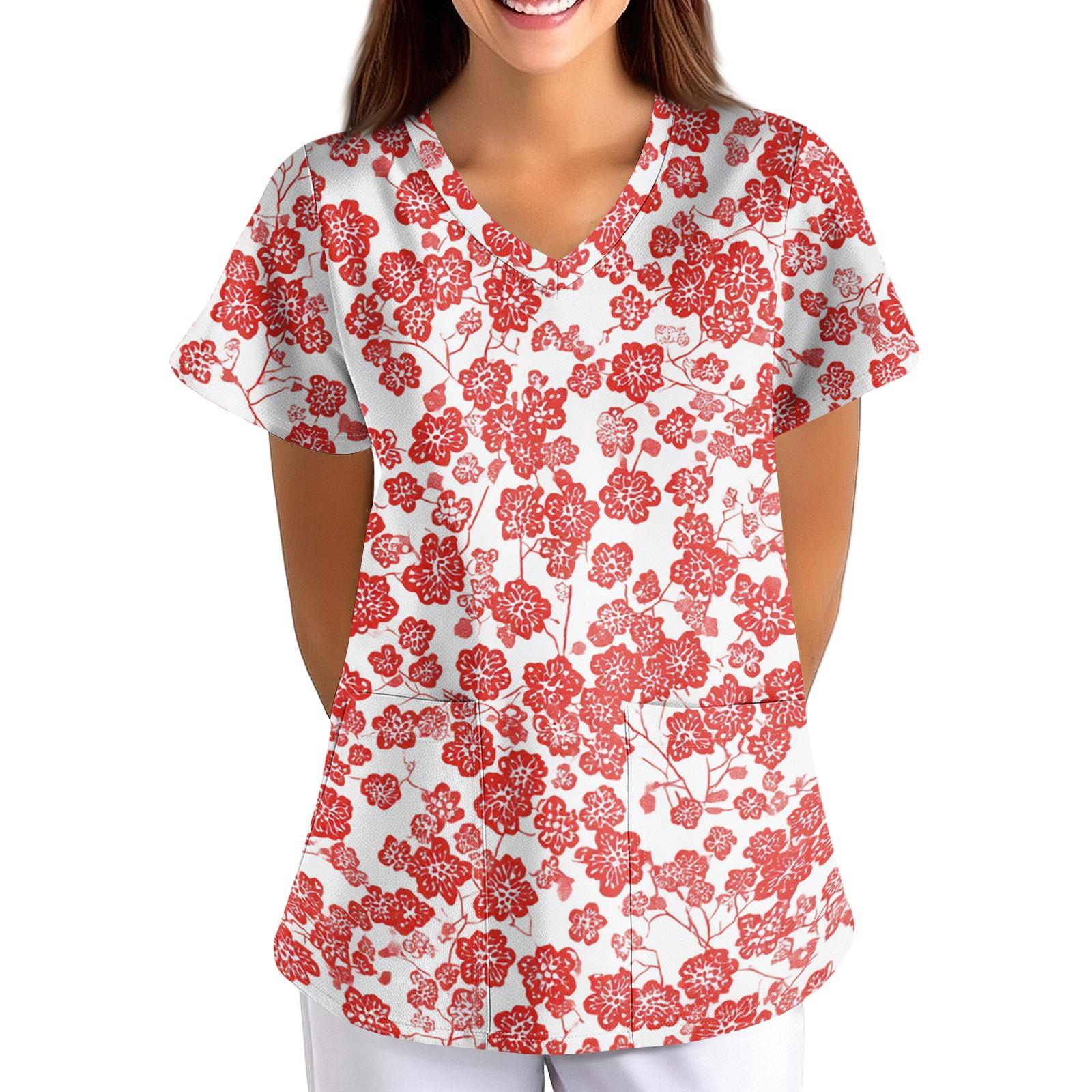Women V Neck Printed Loose Fit Short Sleeve Scrub Top with Pockets for Healthcare Work Uniform Nursing Apparel M розовый
Women V Neck Printed Loose Fit Short Sleeve Scrub Top with Pockets for Healthcare Work Uniform Nursing Apparel M розовый