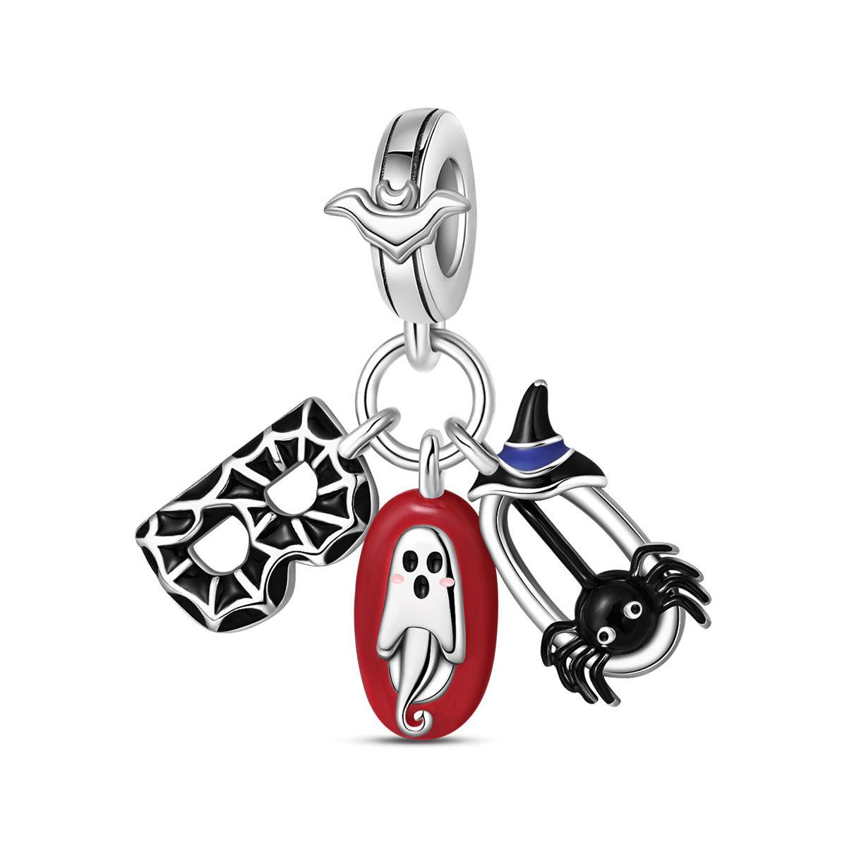 S925 Silver Halloween DIY Jewelry Kit Pumpkin Skull Bat Charm Pendant Beads Bracelet Making Craft Accessories
S925 Silver Halloween DIY Jewelry Kit Pumpkin Skull Bat Charm Pendant Beads Bracelet Making Craft Accessories