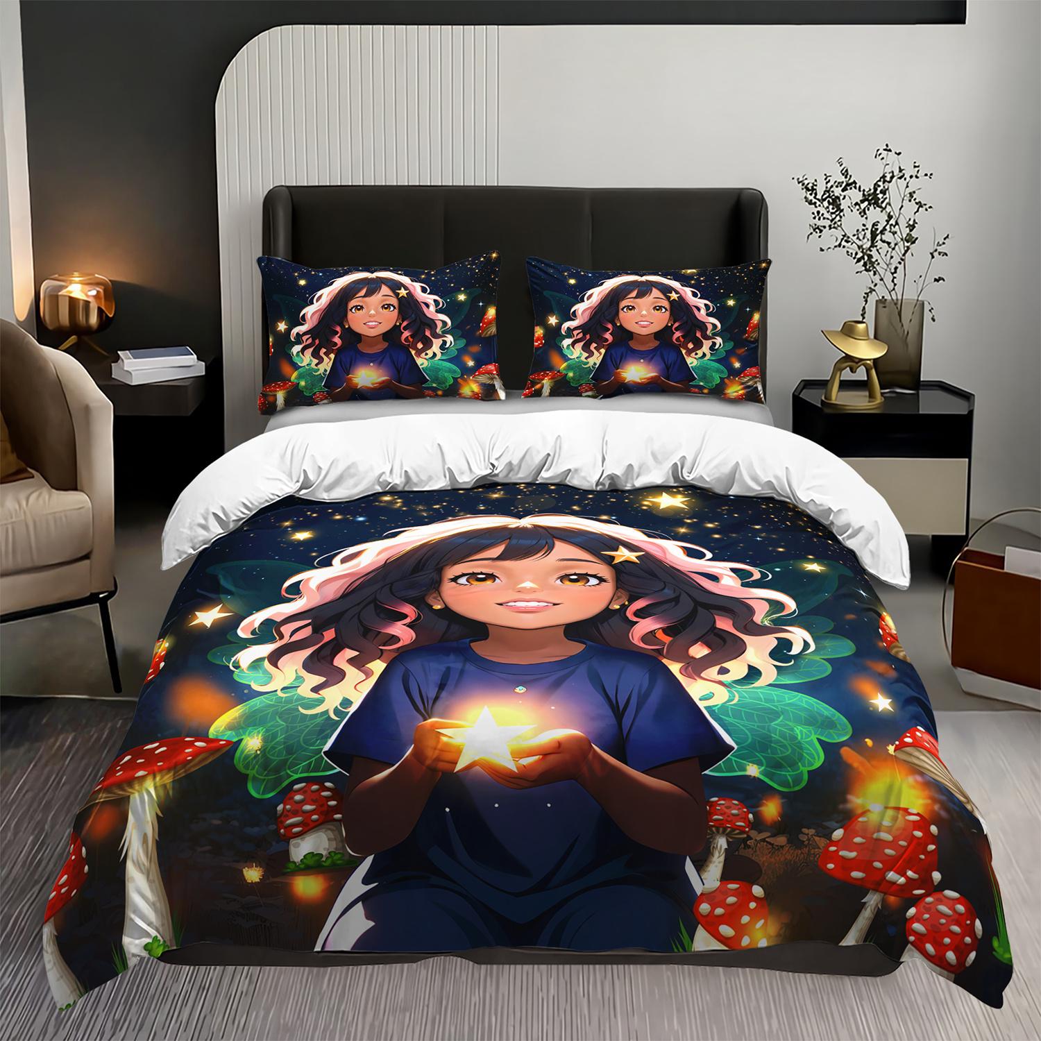 3pcs Little Fairy Starry Night Duvet Cover Set Anime Girl Bedding Set Cartoon Bed Set Fantasy Bedroom Decor Four Seasons US Twin(172x218cm)
3pcs Little Fairy Starry Night Duvet Cover Set Anime Girl Bedding Set Cartoon Bed Set Fantasy Bedroom Decor Four Seasons US Twin(172x218cm)