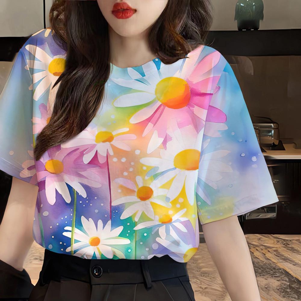 Women s clothing floral pattern T-shirt top printed T-shirt short sleeved casual streetwear women s oversized T-shirt 5XL
Women s clothing floral pattern T-shirt top printed T-shirt short sleeved casual streetwear women s oversized T-shirt 5XL