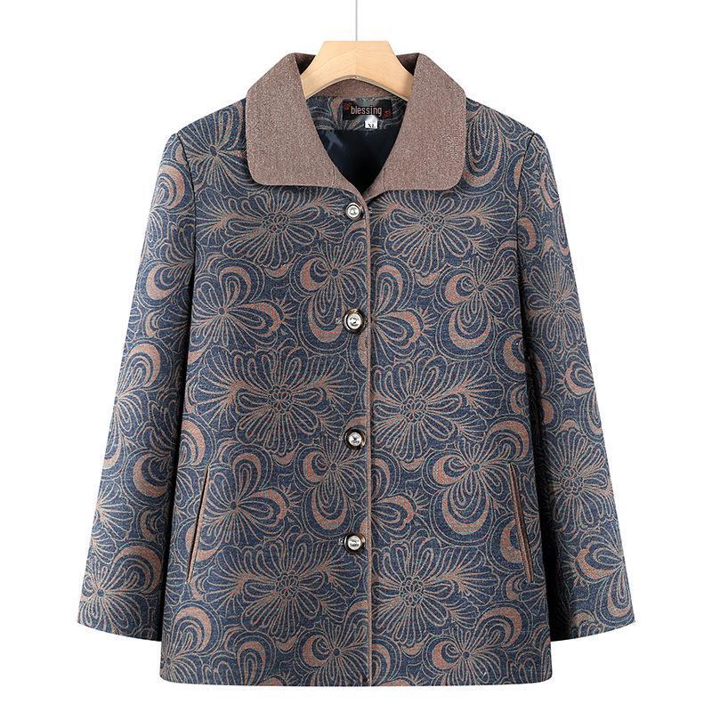 Grandma s Floral Spring-Autumn Lapel Jacket - Lightweight Coat for Elderly Women 4XL (about 135-150 jin) синий
Grandma s Floral Spring-Autumn Lapel Jacket - Lightweight Coat for Elderly Women 4XL (about 135-150 jin) синий