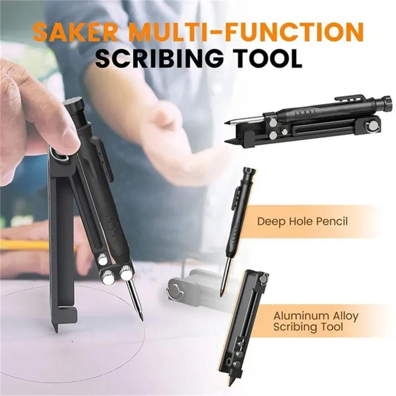 Multifunction Scribing Tool Aluminum Alloy Scribe Tool With Deep Hole Pencil DIY Woodworking Scribe Gauge Contour Measuring Tool
Multifunction Scribing Tool Aluminum Alloy Scribe Tool With Deep Hole Pencil DIY Woodworking Scribe Gauge Contour Measuring Tool